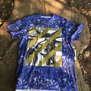 Purple Lady Liberty Shirt with Gold stripes ☂️